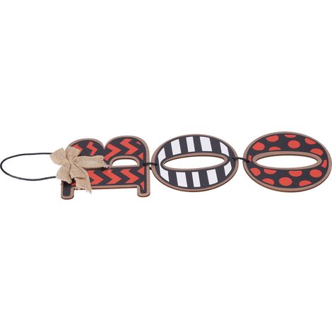 Décorations en bois, lettres « BOO » pour Halloween, panneaux à suspendre pour l'intérieur et l'extérieur, décorations pour la maison, articles de fête d'Halloween (1/5)