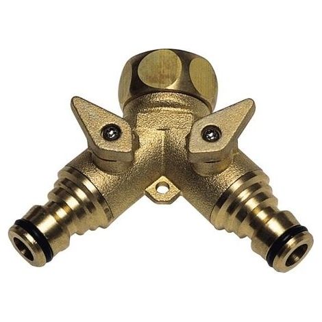 RACCORDO PRESA A DOPPIO RUBINETTO MASCHIO 3/4" IN OTTONE CON LEVE ARRESTO 35835 (1/2)