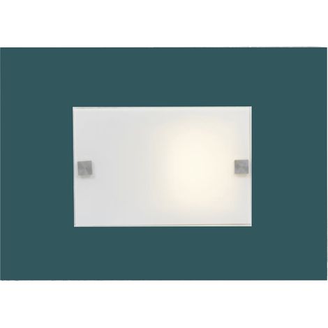 LUMICOM  BROOK Applique, 1XE27, max 42W, metallo/vetro, blu mediterraneo, 35x20cm
