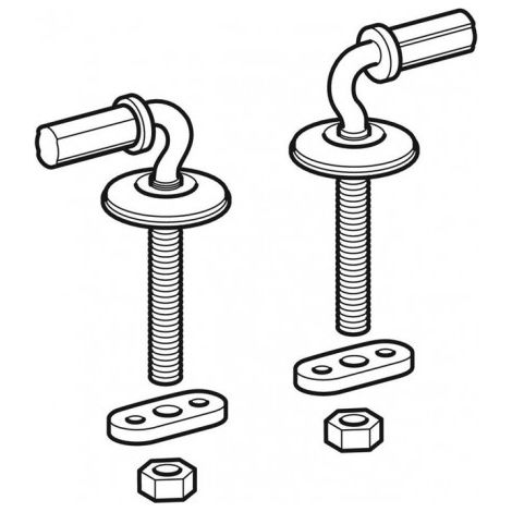 Charnière inox adaptés pour 573334 et 573337 Geberit