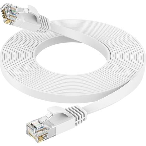 Câble Ethernet Cat6 15m Plat - 1 Gbit/s LAN pour Routeur (1/5)
