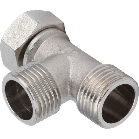 Raccord en T en acier inoxydable pour tuyauterie d'eau, filetage extérieur 4 points/filetage intérieur 4 points. (1/5)