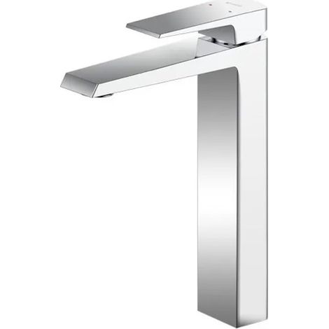 Mitigeur de lavabo à bec haut sans garniture de vidage (bouchon) chromé (1/3)