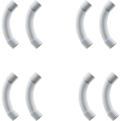 Lot de 4 courbes pour tube IRL Ø20mm - Gris - Zenitech