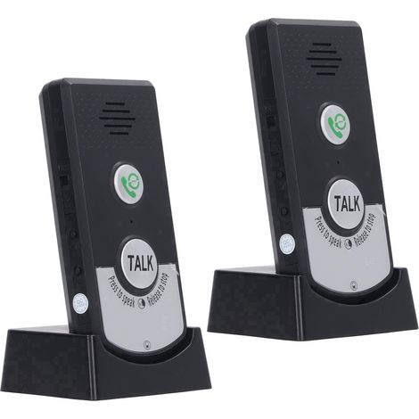 Luqeeg Interphone 2 voies, interphone sans fil à très longue portée, sécurité domestique, installation facile, interphone intérieur et extérieur étanche, noir (1/5)