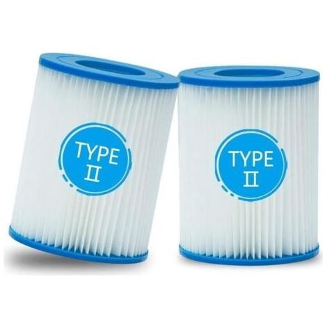 Filtre Bestway Type II - Accessoires pour Piscine Gonflable - Lot de 2 - 13,6 x 10,6 cm (1/4)