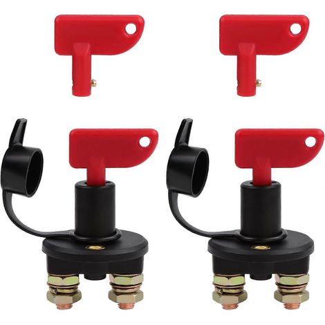 Interrupteur coupe-circuit de batterie de voiture 12 V/24 V, lot de 2 (1/5)