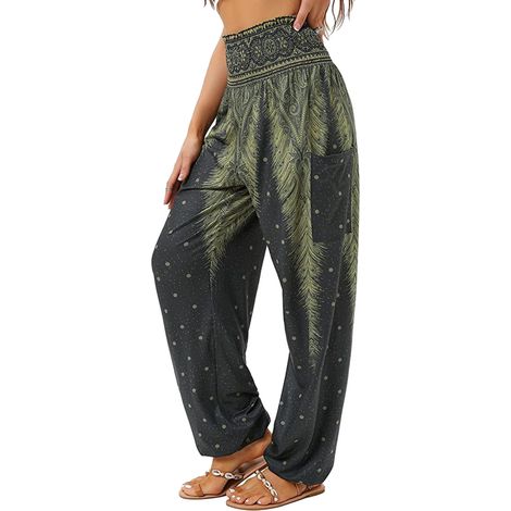 Pantalon Harem - Taille Haute - Poche Latérale - Pour Yoga Et Loisirs - 1 Pièce (1/5)