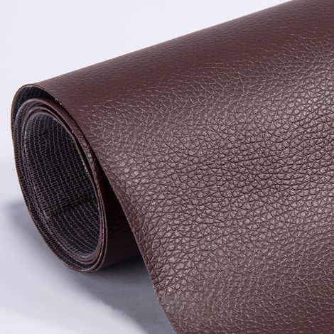 Patch En Cuir Réparation, Patch En Cuir, 5 pièces patch en cuir auto-adhésif, Cuir artificiel durable, résistant au frottement, autocollant, pour sièges dauto, canapés (20 x 30cm, marron foncé) (1/5)