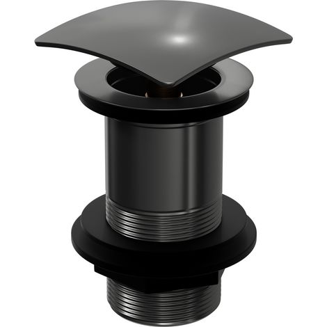 Colore Square Gunmetal Grey Unslotted Click Clack Basin Waste (1/5)
