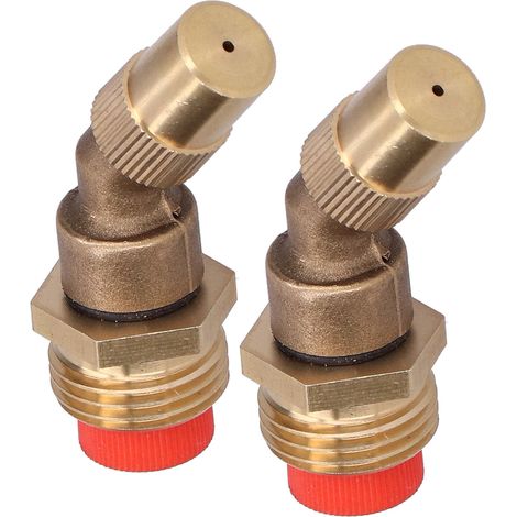 Lot de 2 pulvérisateurs coudés à atomisation réglable avec filtre et buse d'irrigation à filetage mâle G1/2 (1/5)