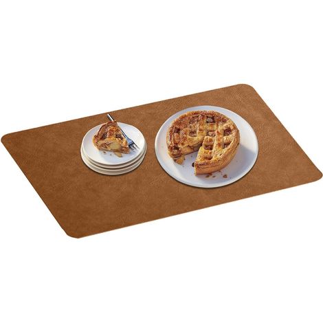 Napperon en Cuir pour Table Impermeable Et Anti-taches Pour Fournitures Napperon De Table Résistant À La Chaleur pour Animateurs Maison Fête Vacances Café Terrasse Restaurant Pique-ni (1/5)
