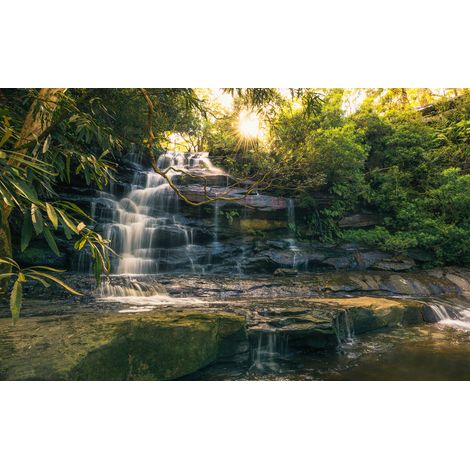 Papier peint panoramique naturel Chutes Dorées (1/4)