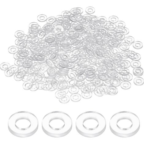 300pcs Rondelles Plates M3 PVC 3mm Alésage 8mm OD 1mm Épaisseur (1/5)