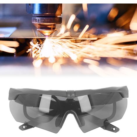 Les lunettes de protection contre les impacts peuvent être utilisées avec des lunettes correctrices et sont disponibles avec des verres transparents et jaunes. (1/5)