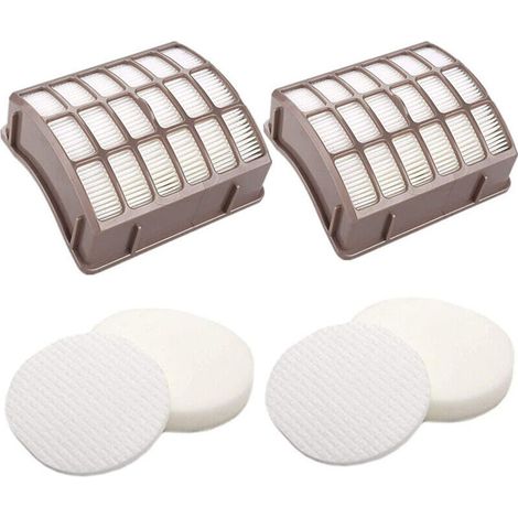Replacement filters for Shark Navigator dlx NV60, NV70, NV80, NV71, NV90, UV420, NV90 26, NV95, NV130, NV141 and NVC80C, compare with part number XFF80 and XHF80 (2 HEPA filters) (1/4)