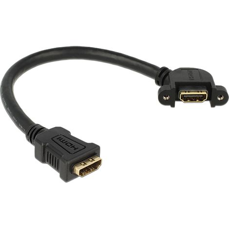 DeLOCK 0.25m 2xHDMI cable HDMI 0,25 m HDMI tipo A (Estándar) Negro (1/3)