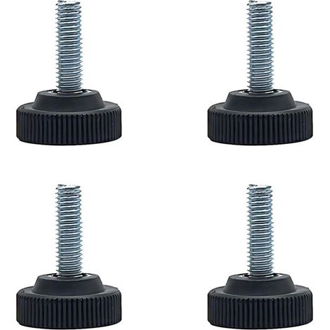 4 Adjustable Leveling Feet, M8 Threaded Screws, Round Base, For Furniture and Machinery (1/5)