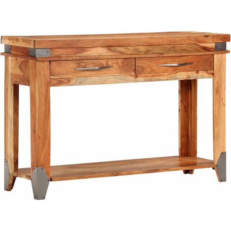 Table console-Table d'entrée 110x34x74 cm Bois d'acacia massif (1/5)