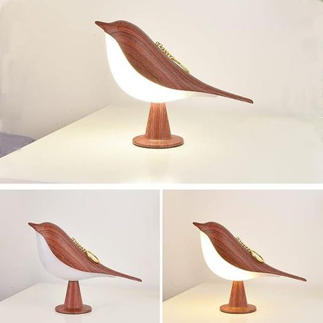 Lampada da comodino con controllo touch, bellissima lampada a LED a forma di uccello, lampada da comodino profumata, luce notturna decorativa creativa (lampada aromatica) (1/2)