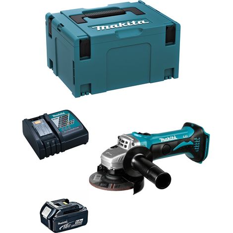 Mini-Winkelschleifer MAKITA DGA452RTJ1 (1 x 5,0 Ah + DC18RC + MAKPAC 3) (1/5)