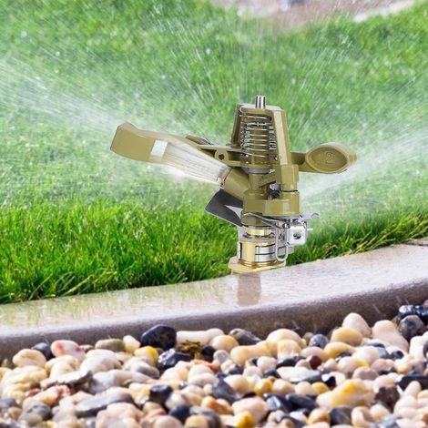 G3/4" Aluminium Alloy Garden Rocker Arm Sprinkler Nozzle 10x12cm (1/4)
