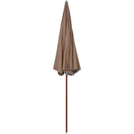 Parasol avec mât - Parasol de Jardin Parasol droit en acier 300 cm Taupe BV567344 - BonneVie (1/5)