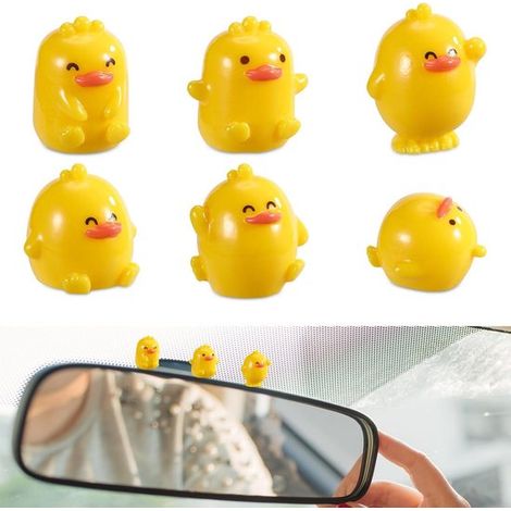 Auto-Deko Niedliche Mini-Ente Rückspiegel Armaturenbrett Innenausstattung Lustige Designs Enten-Deko Geschenkidee Zuhause Büro Geeignet fürs Auto (1/5)