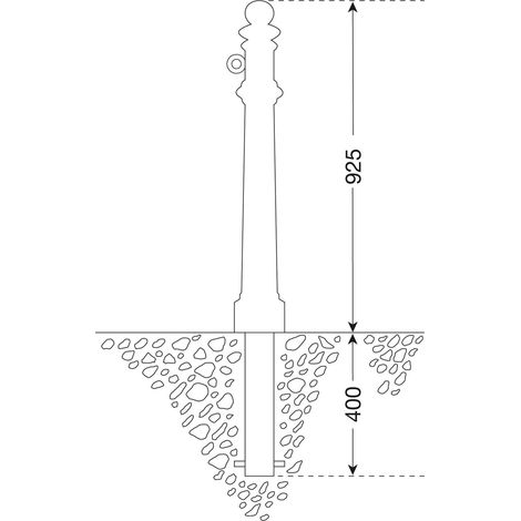 MORAVIA Wappen-Poller H 925 mm Stahlkern DB 703 anthrazit matt (1/5)