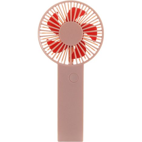 Tragbarer, kompakter rosa Ventilator – wiederaufladbarer USB-Mini-Ventilator für die Tasche, leise und leicht für den Sommer, Modell FC-6639 (1/2)