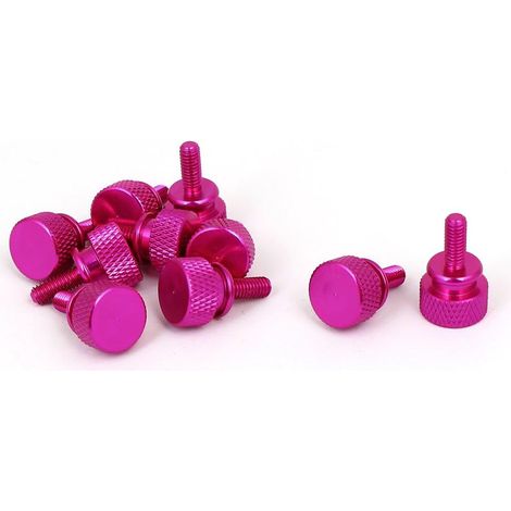 sourcing map 10pcs Vis à oreilles moletées épaulement pour couvercle d'ordinateur PC M4x10mm Fushcie (1/3)