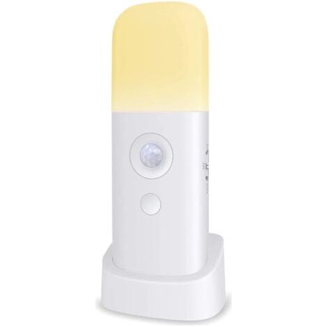Veilleuse Enfant, Lampe Détecteur de Mouvement, Luminosité Ajustable,Portable, Rechargeable, pour chambre à coucher, chambre d'enfant, et salon (1-PACK) (1/4)