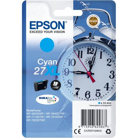 Epson Alarm clock Singlepack Cyan 27XL DURABrite Ultra Ink (1/5)