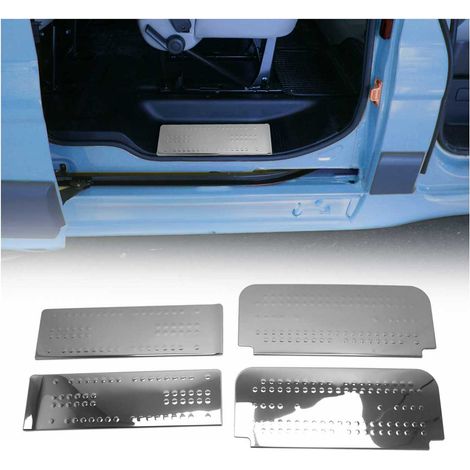 OMAC Couverture de Seuil de porte Compatible avec Renault Trafic II III 2001-2019 inox chromé 4Pcs
