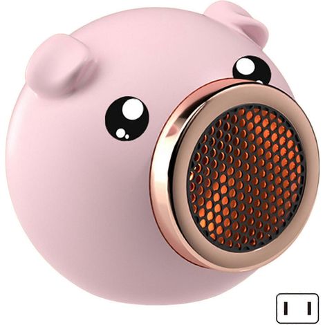 Chauffage soufflant électrique portable, chauffage de bureau écoénergétique pour bureau et dortoir, chauffage rapide, ultra-silencieux, sécurité renforcée, rose (1/5)