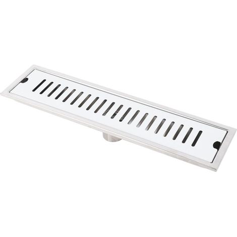 Drain de Douche, Drain de Sol Rectangulaire Linéaire en Acier Inoxydable 304 pour Salle de Bain, avec Grille de Couvercle Amovible 40 Cm (1/5)