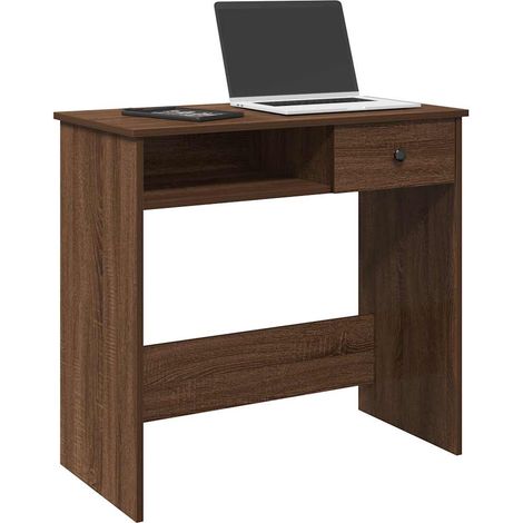 Schreibtisch Braun Eichen-Optik 80x40x75 cm Holzwerkstoff