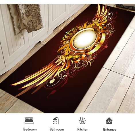 Tapis de bienvenue antidérapant pour entrée, intérieur/extérieur, chambre, salon (L) (1/5)