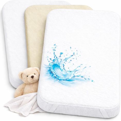 lot de 2 drap housse cododo et 1 alèse imperméable, coton oeko-tex, compatible neste up sofi, 55x90cm