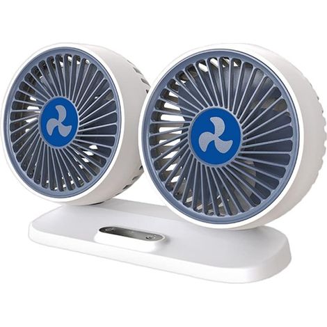 Doppelventilator Ventilator Dual 5V mit Touchsensor Luxus 180° verstellbar mit 3-fach Geschwindigkeitsverstellung und Leuchtanzeige (1/5)