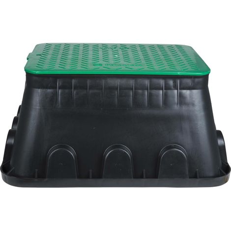 [NEUWERTIG] B-Ware Heitronic 21042 Bodeneinbaudose Gartensteckdosen Stromverteilerdose Schwarz Grün