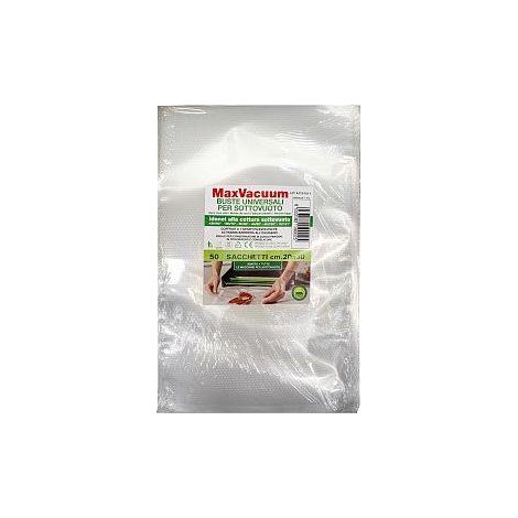 BUSTE UNIVERSALI PER ALIMENTI SOTTOVUOTO IN SET DA 50 PEZZI DA 20 X 30 CM