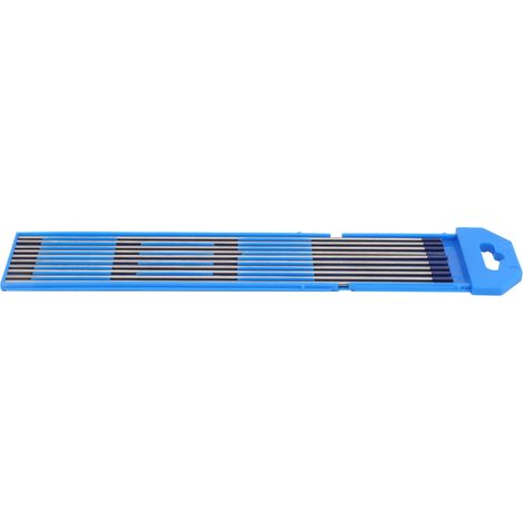 Lot de 10 électrodes WY20 en tungstène-yttrium pour soudage à l'arc, pointe bleue, acier fin, 2 mm (1/5)