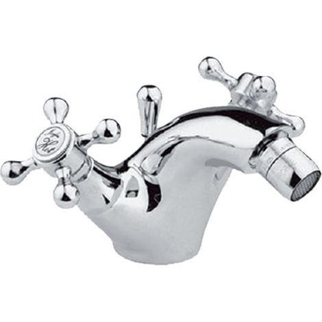 Miscelatore Monoforo Bidet OXFORD - Stile Classico Retrò - Con Scarico automatico 11/4 e Vitone Ceramico