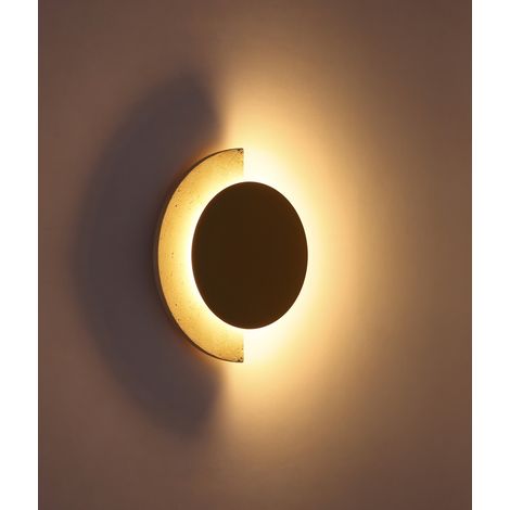 Applique Lampada da parete Lampada da soggiorno LED rotonda in metallo bianco marmo H 30 cm (1/5)