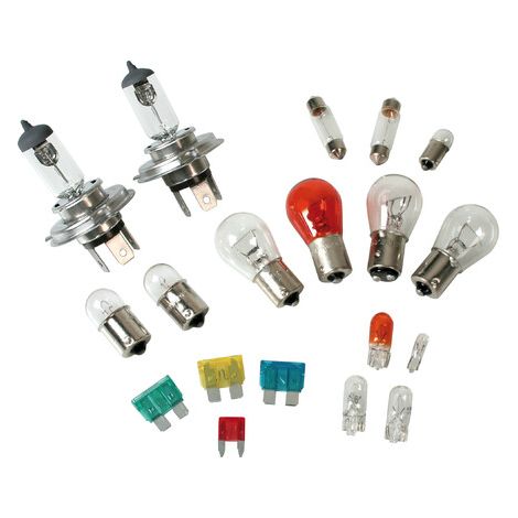 Kit lampade di ricambio 19 pz, alogena 2x H4 - 12V (1/5)