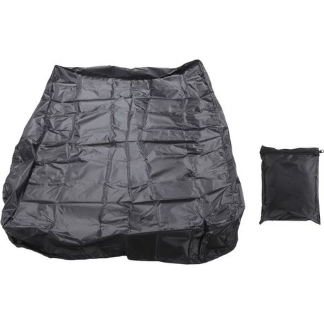 Bâche de pluie pliable en tissu Oxford imperméable et anti-poussière avec cordon de serrage réglable pour chariot, camping et jardinage en extérieur (1/5)
