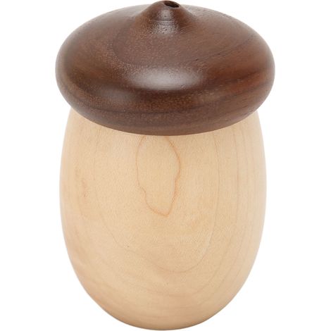 Porte-cure-dents en forme de gland, 8 cm de haut, structure arrondie, porte-cure-dents en bois écologique, convient aux bureaux et aux restaurants. (1/5)