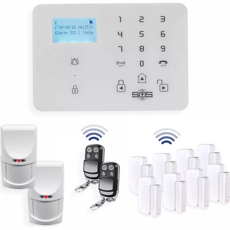 Kit maison secondaire anti-squat & panne de courant - Centrale KP-9 4G : 8 détecteurs ouvertures & chocs + 2 mouvements (1/5)