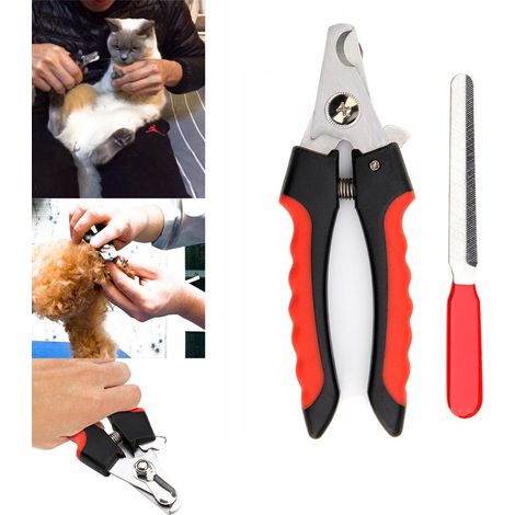 Lot de coupe-griffes pour chien et chat avec lime et blocage de sécurité